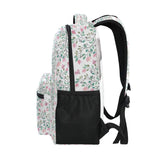 ALAZA Elephant With Flowers Floral White Stylish Large Backpack Personalized Laptop iPad Tablet Travel School Bag with Multiple Pockets