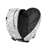 ALAZA Elephant With Flowers Floral White Stylish Large Backpack Personalized Laptop iPad Tablet Travel School Bag with Multiple Pockets