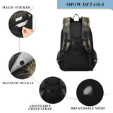 ALAZA Esoteric Alchemy Mystical Crescent Sun Stars Floral Elements School Backpacks Reflective Safety Backpack