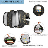 ALAZA Esoteric Alchemy Mystical Crescent Sun Stars Floral Elements School Backpacks Reflective Safety Backpack