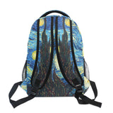 ALAZA Galaxy Starry Night Sky Van Gogh Large Backpack Personalized Laptop iPad Tablet Travel School Bag with Multiple Pockets