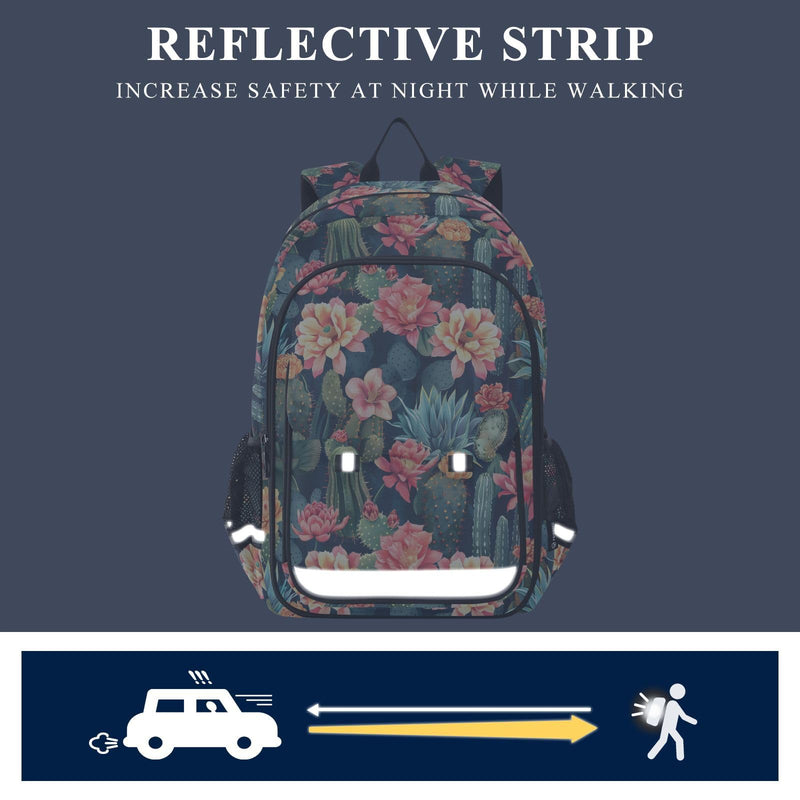 ALAZA Hand Drawn Cactus Travel Laptop Backpack, 17 inch Large Laptops Backpack Business Computer Bag Casual Daypack for Women Men