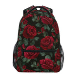 ALAZA Red Rose Flower Floral Large Backpack for Women Girls kids School Personalized Laptop iPad Tablet Travel School Bag with Multiple Pockets