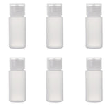 ALINK Travel Size Plastic Empty Toiletry Bottles, 30ml (1 oz) Pack of 6 Liquid Containers with Labels