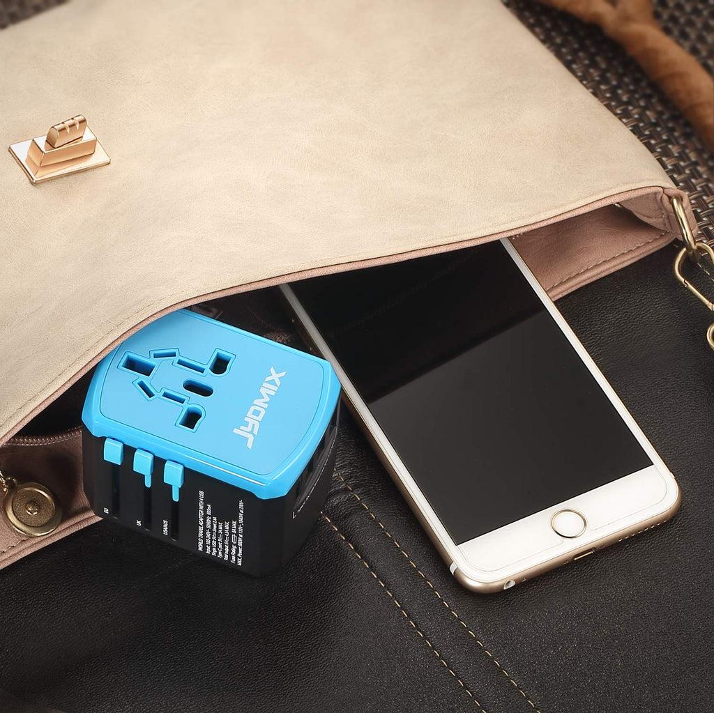 All in One Universal USB Travel Power Adapter with 3 USB Port and Type ...