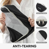 ALL INCLUDED 10 Set Durable Packing Cubes for Suitcases,OlarHike Essentials for Travel,UPGRADED Anti - Tear Stitching, NEW Improved Luggage Packing Organizers for Travel Accessories (Black)