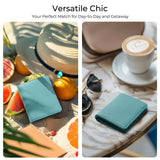 Alldaily Small RFID Wallet for Women Slim Compact Bifold Pocket Ladies Travel Mini Purse (Purist Blue)