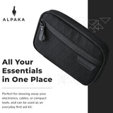 ALPAKA Admin Pouch - Convenient Zippered Memory for Electronics, Cables and Compact Tool Sets - Use as Daily Emergency Kit - Weather Proof Black X - Pac VX42 Fabric