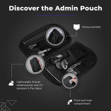 ALPAKA Admin Pouch - Convenient Zippered Memory for Electronics, Cables and Compact Tool Sets - Use as Daily Emergency Kit - Weather Proof Black X - Pac VX42 Fabric