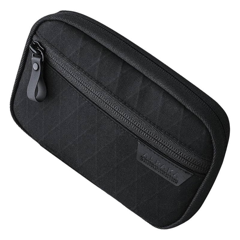 ALPAKA Admin Pouch - Convenient Zippered Memory for Electronics, Cables and Compact Tool Sets - Use as Daily Emergency Kit - Weather Proof Black X - Pac VX42 Fabric