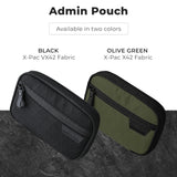 ALPAKA Admin Pouch - Convenient Zippered Memory for Electronics, Cables and Compact Tool Sets - Use as Daily Emergency Kit - Weather Proof Black X - Pac VX42 Fabric