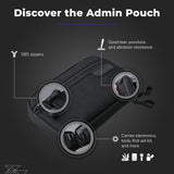 ALPAKA Admin Pouch - Convenient Zippered Memory for Electronics, Cables and Compact Tool Sets - Use as Daily Emergency Kit - Weather Proof Black X - Pac VX42 Fabric