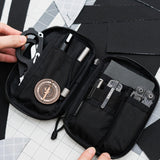 ALPAKA Admin Pouch Pro - EDC Organizer - Small Tool Pouch with Smooth Zipper, Weatherproof X - Pac Fabric, Electronics Storage for Travel - Black X - Pac X42 Material