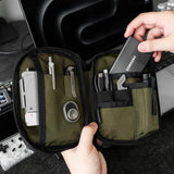 ALPAKA Admin Pouch Pro EDC Organizer - Small Tool Pouch with Smooth Zipper, Weatherproof X - Pac Fabric, Electronics Storage for Travel - Olive Green X - Pac X42 Material