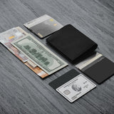 ALPAKA Ark Bifold Cash Wallet - Minimalist Front Pocket Wallet for Men Daily Use,Magnetic Closure for Security with RFID Blocking,Holds 8 - 12 Cards Plus Cash,Black Axoflux 300D