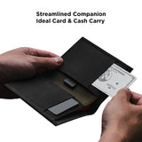 ALPAKA Ark Bifold Cash Wallet - Minimalist Front Pocket Wallet for Men Daily Use,Magnetic Closure for Security with RFID Blocking,Holds 8 - 12 Cards Plus Cash,Black Axoflux 300D