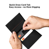 ALPAKA Ark Bifold Coin Wallet Mens Minimalist RFID Blocking Front Pocket Wallet with Magnetic Coin Pouch - Holds 5 Cards Plus Cash - Black Axogrid 210D