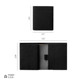 ALPAKA Ark Bifold Coin Wallet Mens Minimalist RFID Blocking Front Pocket Wallet with Magnetic Coin Pouch - Holds 5 Cards Plus Cash - Black Axogrid 210D