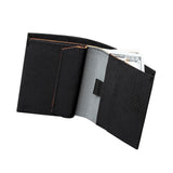 ALPAKA Ark Bifold Coin Wallet Mens Minimalist RFID Blocking Front Pocket Wallet with Magnetic Coin Pouch - Holds 5 Cards Plus Cash - Black Axogrid 210D