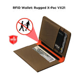 ALPAKA Ark Bifold Wallet Coyote Brown X - Pac VX21 - Rfid Card Holder - Holds 8 to 10 Cards - Designated Cash Slot - Built to Last - Polished and Professional Looking - Wallet for Men