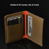 ALPAKA Ark Bifold Wallet Coyote Brown X - Pac VX21 - Rfid Card Holder - Holds 8 to 10 Cards - Designated Cash Slot - Built to Last - Polished and Professional Looking - Wallet for Men