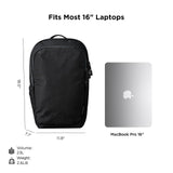 ALPAKA Bravo Backpack 23L - Laptop Backpack Fits 16 Inch Computers, Water Bottle Holders, Fleece Lined Protection, Business Commuter Bag, Weatherproof Black Axoflux Material