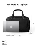 ALPAKA Bravo Brief - 16 Inch Laptop Briefcase, Black Computer Bag with Weatherproof Axoflux 400D Fabric, Messenger Bag for Men and Women, Business Shoulder Bag for Work Travel