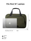 ALPAKA Bravo Brief - 16 Inch Laptop Briefcase, Green Computer Bag with Weatherproof Axoflux 400D Fabric, Messenger Bag for Men and Women, Business Shoulder Bag for Work Travel