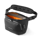 ALPAKA Bravo Sling Max, 8L RFID - Blocking Sling Laptop Bag for Men with Maglockz Buckle, Lockable Zips & External USB Port Black