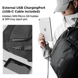 ALPAKA Bravo Sling Max, 8L RFID - Blocking Sling Laptop Bag for Men with Maglockz Buckle, Lockable Zips & External USB Port Black