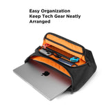 ALPAKA Bravo Sling Max, 8L RFID - Blocking Sling Laptop Bag for Men with Maglockz Buckle, Lockable Zips & External USB Port Black
