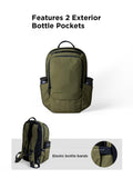 ALPAKA Elements Backpack Pro 24L - Green Laptop Backpack Fits 16'' Laptop with Dual Bottle Pockets, Travel Backpack for Men, Weather - Resistant 400D Axoflux Fabric for Business or College