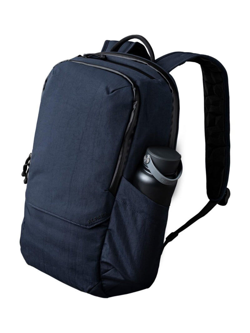 ALPAKA Elements Backpack Pro 24L - Moonlight Blue Laptop Backpack Fits 16'' Laptop with Dual Bottle Pockets, Travel Backpack for Men, Weather - Resistant 400D Axoflux Fabric for Business or College