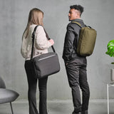 ALPAKA Elements Tech Brief Pro 12L - 3 - in - 1 Recycled Fabric Laptop Briefcase Backpack for 16" Laptop, Anti - Theft Secure with Luggage Pass - Through, Water - Resistant, Fits Tech & Business Essentials,Green