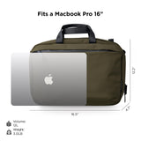 ALPAKA Elements Tech Brief Pro 12L - 3 - in - 1 Recycled Fabric Laptop Briefcase Backpack for 16" Laptop, Anti - Theft Secure with Luggage Pass - Through, Water - Resistant, Fits Tech & Business Essentials,Green