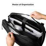 ALPAKA Elements Tech Brief Pro 12L - 3 - in - 1 Recycled Fabric Laptop Briefcase Backpack for 16" Laptop, Anti - Theft Secure with Luggage Pass - Through, Water - Resistant, Fits Tech & Business Essentials,Black