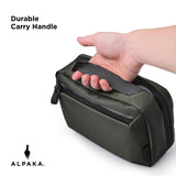 ALPAKA Elements Tech Case Max X - Pac VX21 - Transforms into Sling Bag with Adjustable Strap, Weatherproof Fabric, Lockable YKK Zippers fits iPad Mini 6, Electronics, EDC Gears, Dark Green