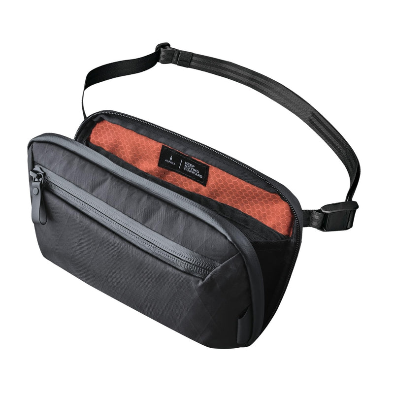 ALPAKA Elements Tech Case Mini - Compact Electronics Organizer, Small Cable Bag for Chargers and Earbuds, Phone Pouch, Travel Accessory Case, Crossbody Sling, Black X - Pac VX42