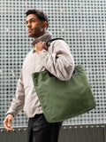 ALPAKA Elements Tote 20 L - Spacious Interior Tote Bag with Foldable, Semi - padded Sleeve fits 16" Laptop, Built In Bottle Pocket, Waterproof Fabric, Green Axoflux 210D