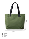 ALPAKA Elements Tote 20 L - Spacious Interior Tote Bag with Foldable, Semi - padded Sleeve fits 16" Laptop, Built In Bottle Pocket, Waterproof Fabric, Green Axoflux 210D