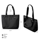 ALPAKA Elements Tote 20 L - Spacious Interior Tote Bag with Foldable,Semi - padded Sleeve fits 16" Laptop, Built In Bottle Pocket,Magnetic Closure,Waterproof Fabric,Carabiner Loops,Black Axoflux 210D