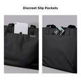 ALPAKA Elements Tote 20 L - Spacious Interior Tote Bag with Foldable,Semi - padded Sleeve fits 16" Laptop, Built In Bottle Pocket,Magnetic Closure,Waterproof Fabric,Carabiner Loops,Black Axoflux 210D