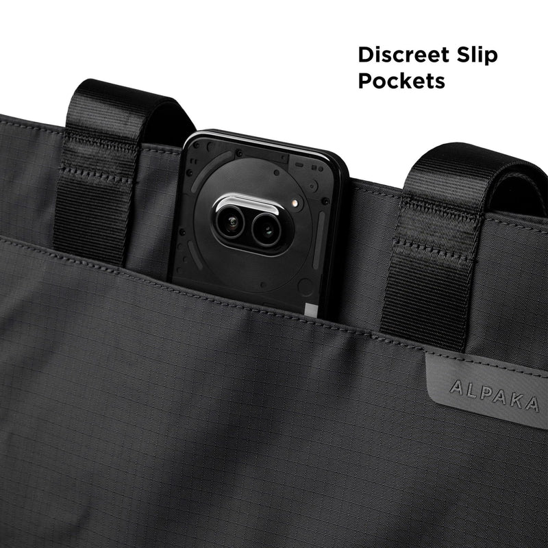 ALPAKA Elements Tote Bag 14.5L - Travel Totes with Durable, Foldable, Self - Standing, 6 Internal Pockets, Magnetic Suction wtihout Zipper, Weatherproof Fabric for Daily