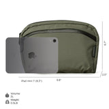 ALPAKA Flight Sling 2L - Crossbody Sling Bag For Men Travel Lightweight,Portable, Packable, with Quick Release Shoulder Strap and Magnetic Buckle - Integrated Key Leash - WeatherProof,Green Axoflux 210