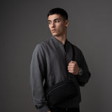 ALPAKA Flight Sling 2L - Small Sling Bag For Men Travel Lightweight,Portable, Packable, with Quick Release Shoulder Strap - Integrated Key Leash - WeatherProof,Black Axoflux 400