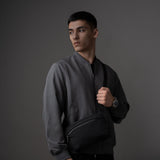 ALPAKA Flight Sling 2L - Small Sling Bag For Men Travel Lightweight,Portable, Packable, with Quick Release Shoulder Strap - Integrated Key Leash - WeatherProof,Black Axoflux 400