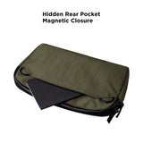ALPAKA Flight Sling 2L - Small Sling Bag For Men Travel Lightweight,Portable, Packable, with Quick Release Shoulder Strap - Integrated Key Leash - WeatherProof,Green Axoflux 400