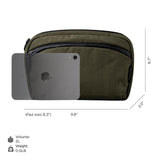 ALPAKA Flight Sling 2L - Small Sling Bag For Men Travel Lightweight,Portable, Packable, with Quick Release Shoulder Strap - Integrated Key Leash - WeatherProof,Green Axoflux 400