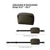 ALPAKA Flight Sling 2L - Small Sling Bag For Men Travel Lightweight,Portable, Packable, with Quick Release Shoulder Strap - Integrated Key Leash - WeatherProof,Green Axoflux 400