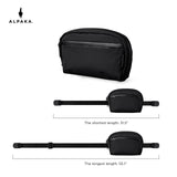ALPAKA Flight Sling Bag 1L - Small Men's Crossbody Bag with Adjustable & Detachable Shoulder Strap - Tech Organizer Travel case, Waterproof Phone holder, Compact Bag, Black Axoflux 210D